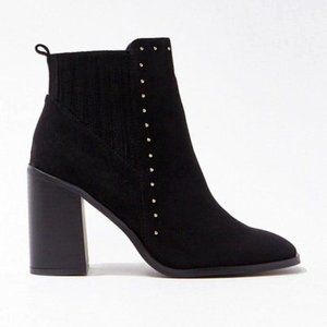 Forever 21 Square Toe Studded Booties